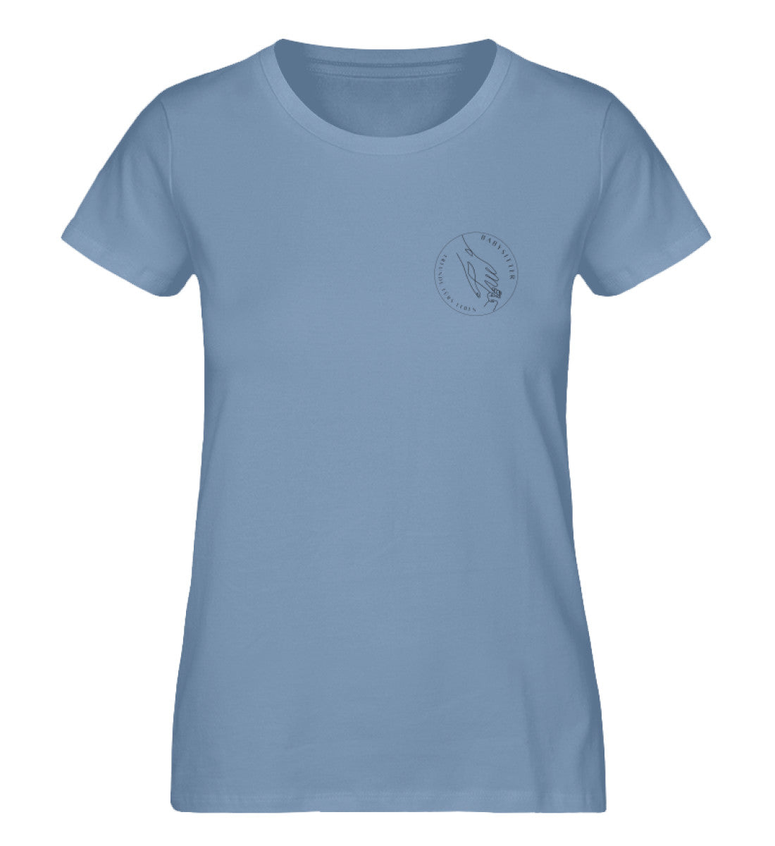 Damen Bio Shirt Mid Heather Blue