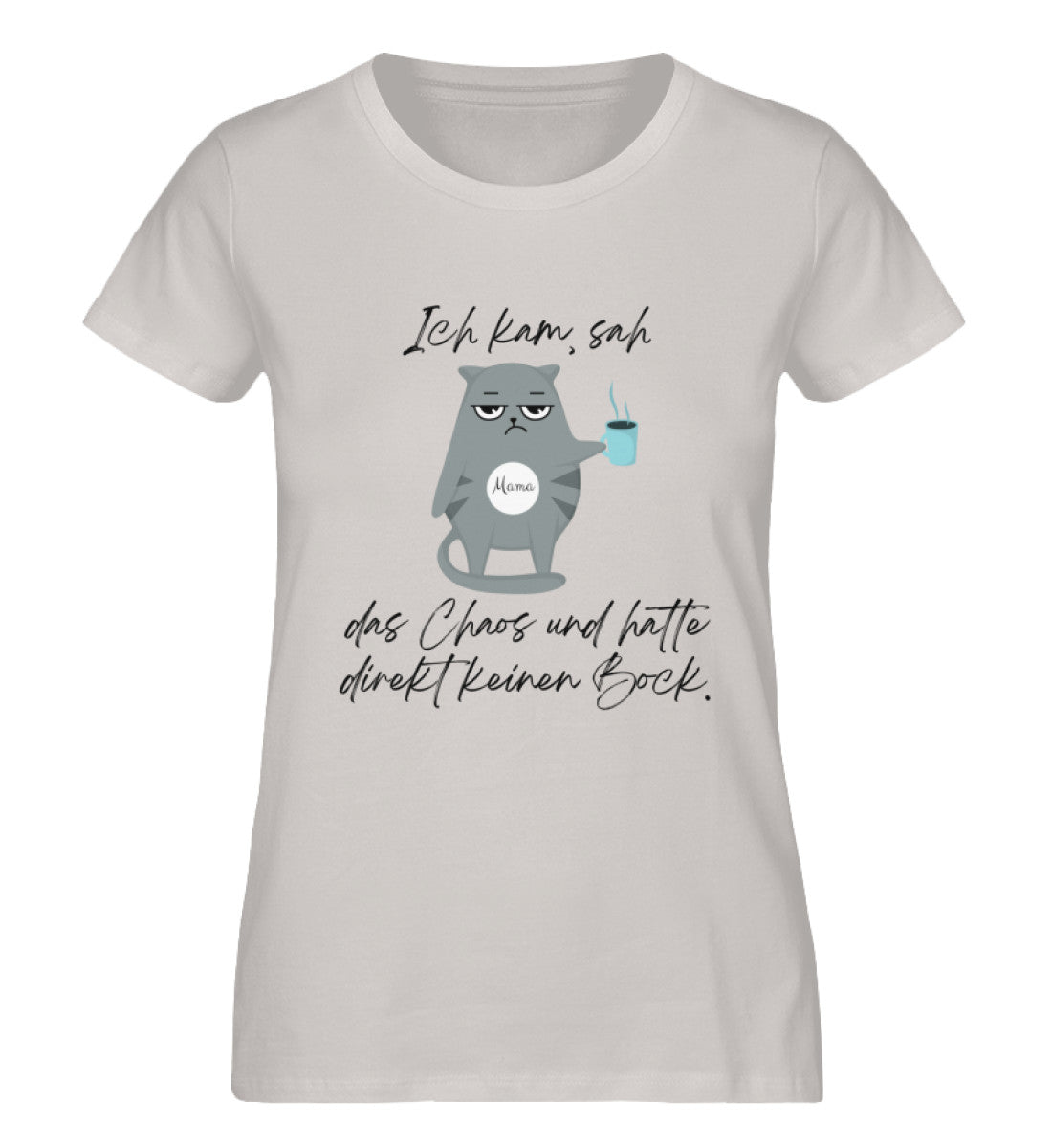 Cream Heather Grey Mama Bio T-Shirt